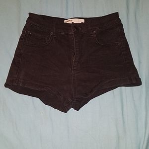 Black jean shorts